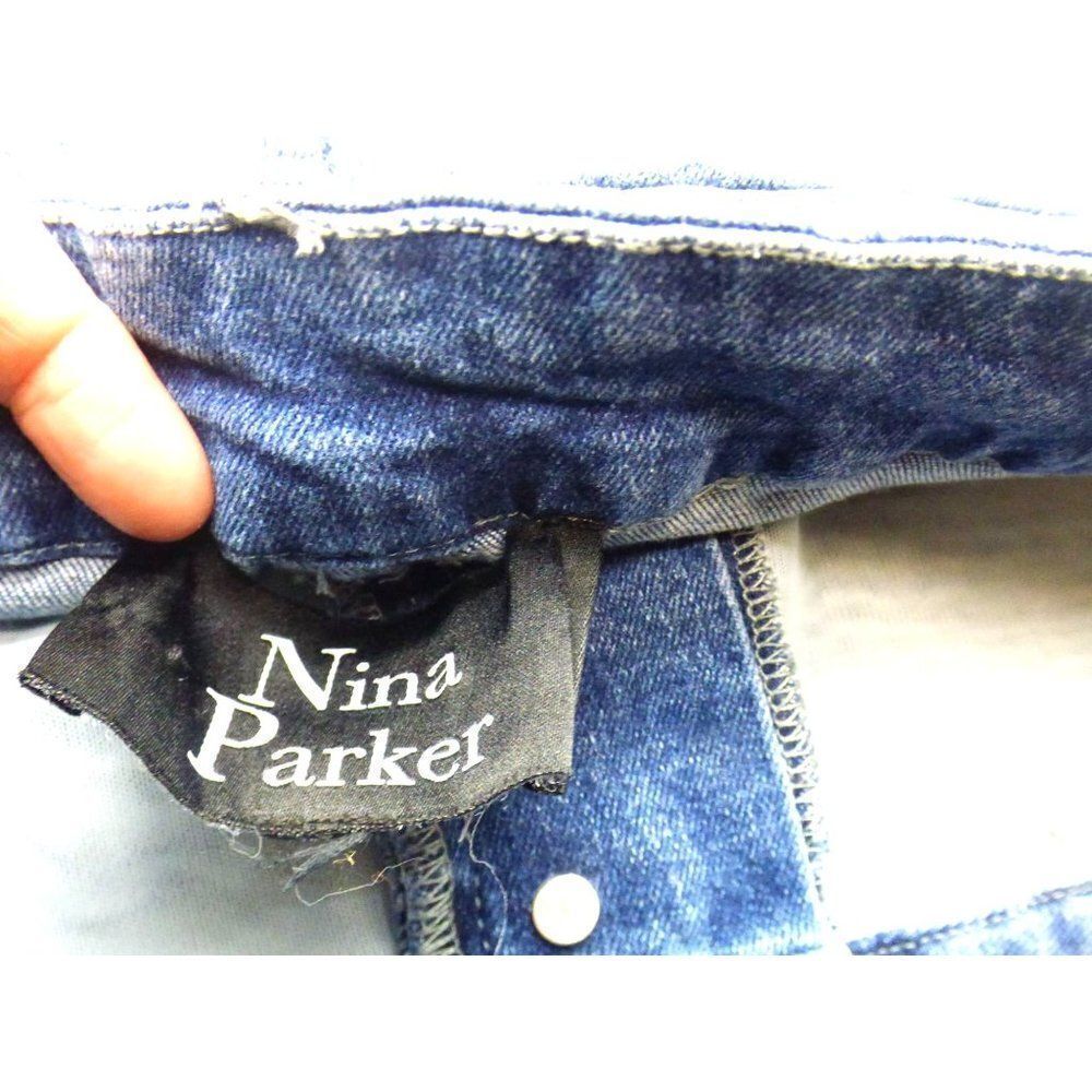 Nina Parker Trendy Plus Size Button-Fly Distressed Boyfriend Jeans, 18W - Picture 9 of 12